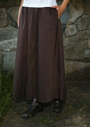 Yara poplin skirt Chocolate Brown Neo Noir 